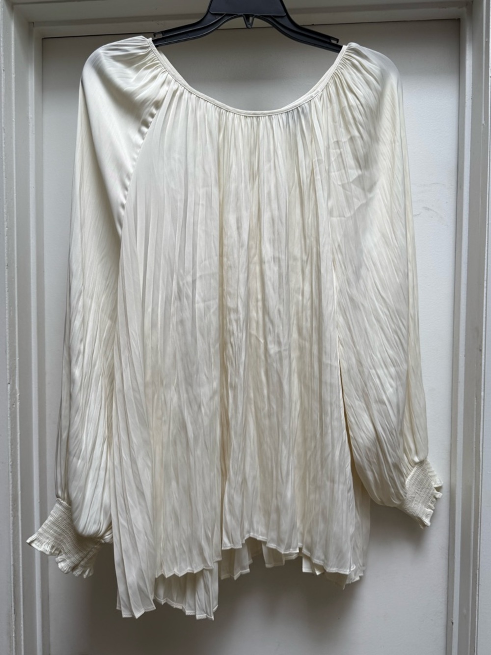 Lane Bryant Pleated Long-Sleeve Blouse, Size 26/28